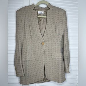 Mani Tan Taupe Blazer with Tan Buttons